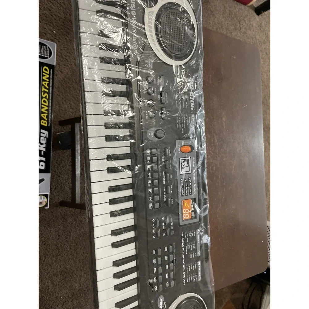 61 Key Childrens Bandstand Digital Music Electronic Keyboard Educational MQ-6104